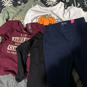 Children's Place Girls Shirts & Pants Bundle Size 4/5